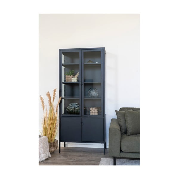 Világosszürke üveg kézzel készített váza – House Nordic-image-2