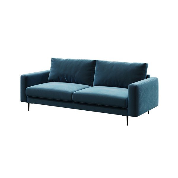 Levie sötétkék bársonykanapé, 222 cm - devichy-image-2