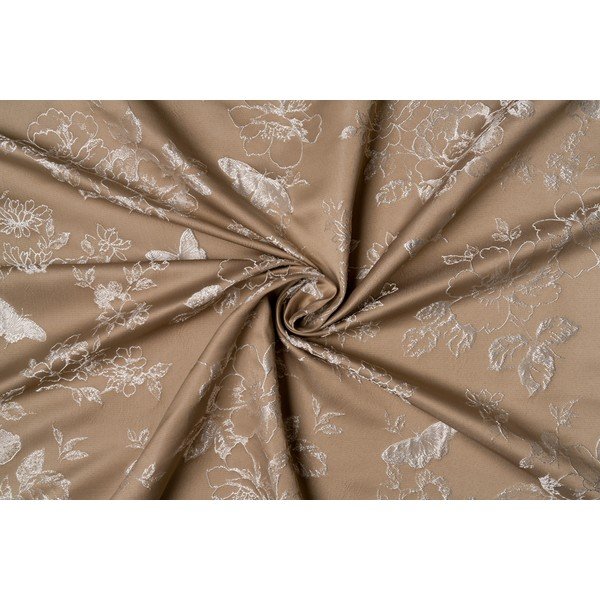 Bézs függöny 135x260 cm Lillies – Mendola Fabrics-image-3