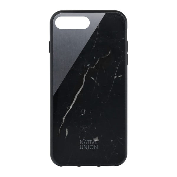 Clic Marble Metal fekete telefontok márvány részletekkel, iPhone 7 és 8 - Native Union