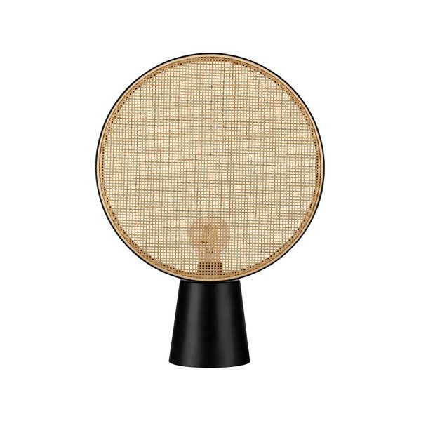 Matt fekete-natúr színű fém asztali lámpa (magasság 48,5 cm) Tierra – Nova Luce