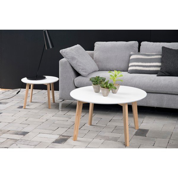 Molina fehér dohányzóasztal, ⌀ 50 cm - Actona-image-4