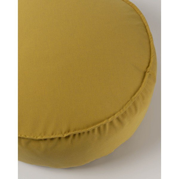 Mustársárga puff Nedra – Kave Home-image-1