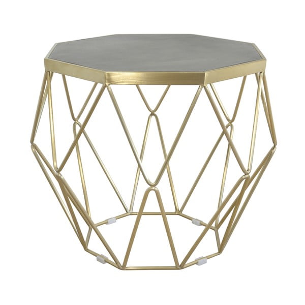 Glamour dohányzóasztal aranyszínű lábakkal, ⌀ 68 cm - Livin Hill