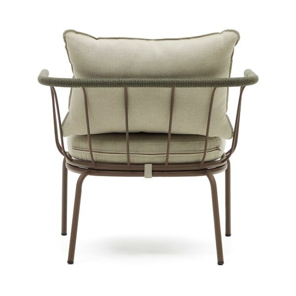 Világoszöld fém kerti fotel Salguer – Kave Home-image-4