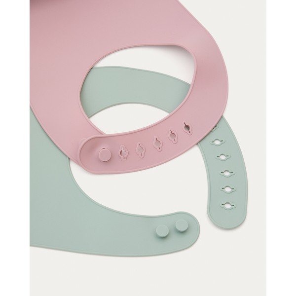 Világos rózsaszín-türkiz előke szett 2 db-os Lili – Kave Home-image-4