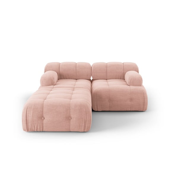 Világos rózsaszín sarokkanapé Ferento – Cosmopolitan Design
