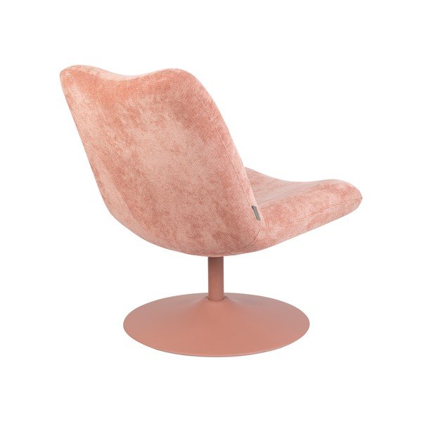 Rózsaszín bársony fotel Bubba – Zuiver-image-4