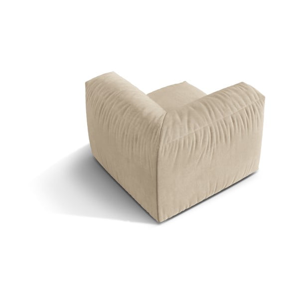 Bézs bársony kanapé modul (variálható sarok) Martina – Micadoni -image-2