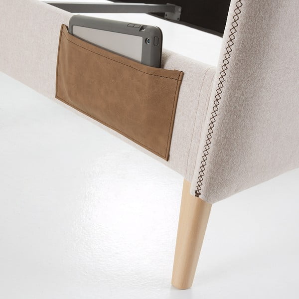 Lydia bézs kétszemélyes ágy, 160 x 200 cm - Kave Home-image-1