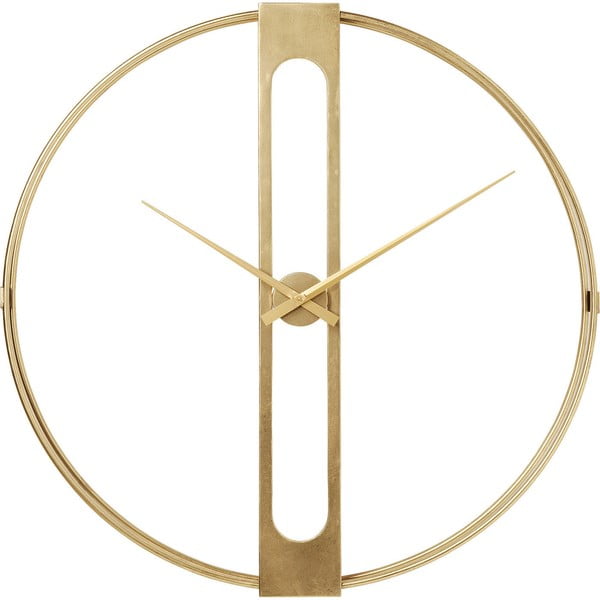 Clip aranyszínű falióra, ø 107 cm - Kare Design