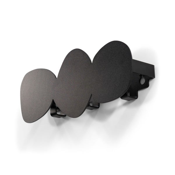 Fekete fém fali fogas 35 cm Tumulo – Spinder Design-image-2