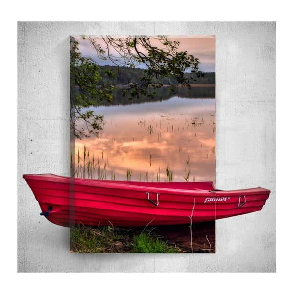 Red Boat 3D fali kép, 40 x 60 cm - Mosticx