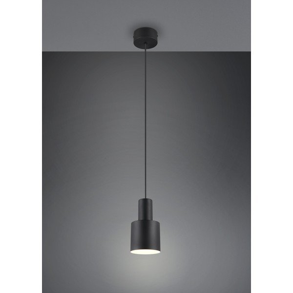 Fekete függőlámpa fém búrával ø 12 cm Agudo – Trio-image-1