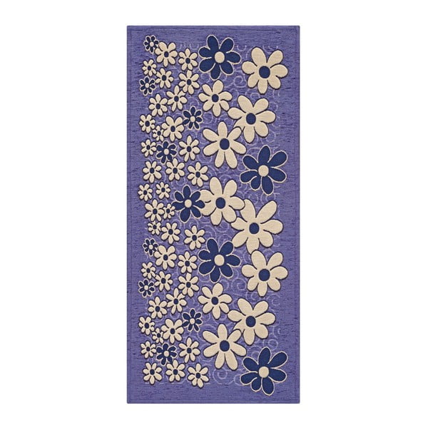 Margherite Lilla lila fokozottan ellenálló konyhai szőnyeg, 55 x 190 cm - Webtappeti