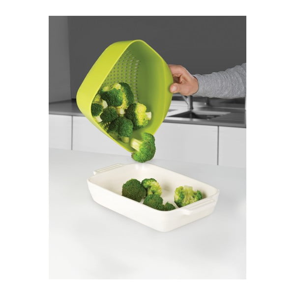 Square Colander nagy zöld tésztaszűrő - Joseph Joseph-image-2