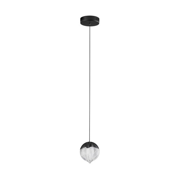 Matt fekete alumínium LED dimmelhető függőlámpa üveg búrával ø 12 cm Alicia – Nova Luce