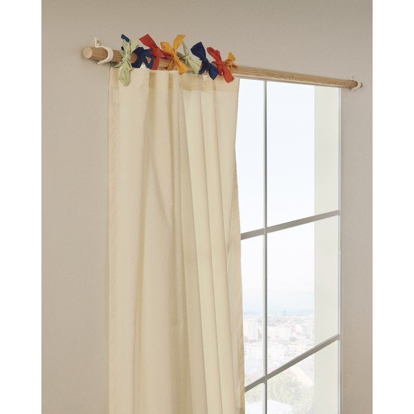 Krémszínű pamut gyerek függöny 135x270 cm Zelda – Kave Home-image-1