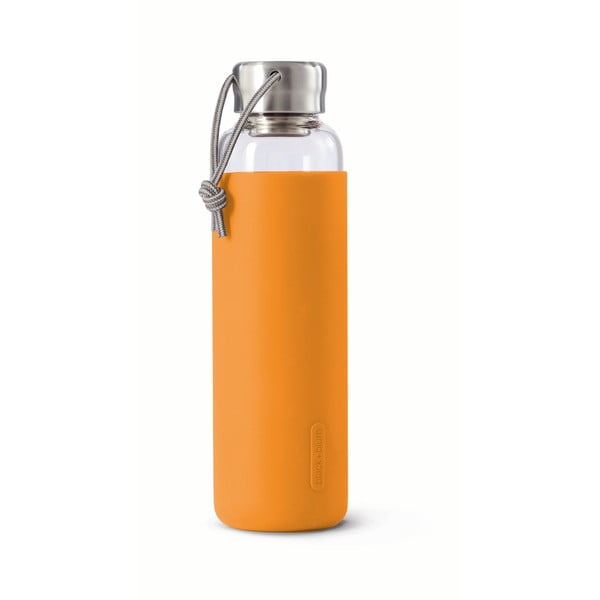 G-Bottle üveg vizespalack narancssárga szilikon tartóval, 600 ml - Black + Blum