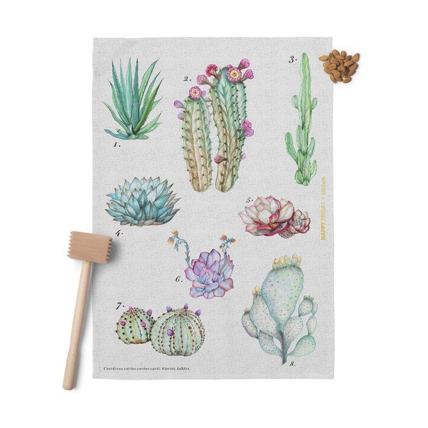 Basic Cactus 2 db-os pamut konyharuha szett, 70 x 50 cm - Happy Friday-image-1