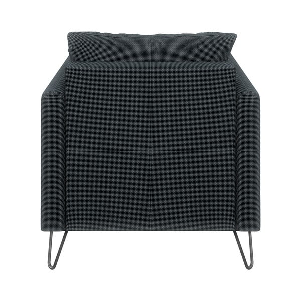 Sötétszürke zsenília fotel Freya – Ropez-image-2