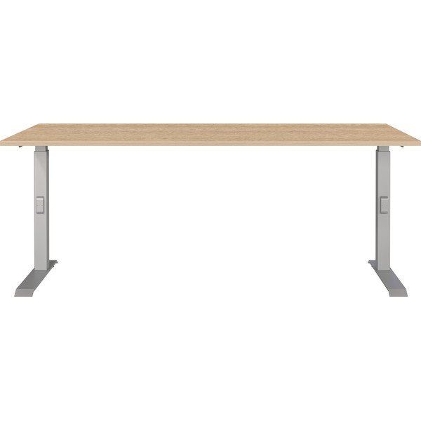 Állítható íróasztal tölgyfa dekoros asztallappal 80x180 cm Downey – Germania-image-1