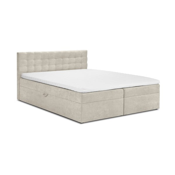Bézs boxspring ágy tárolóhellyel 180x200 cm Jade – Mazzini Beds