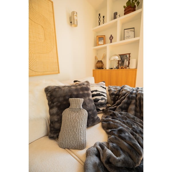 Szürke mikroplüss takaró 150x200 cm Wave – Tiseco Home Studio-image-3