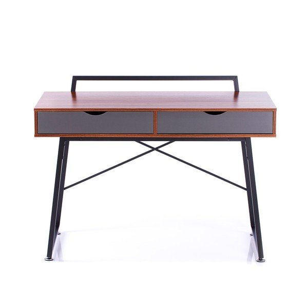 Íróasztal diófa dekoros asztallappal 57.5x120 cm Tolm – Homede-image-2