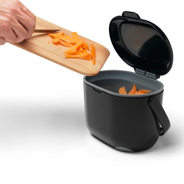 Caddy fekete-szürke komposztálható hulladék gyűjtő, 2,5 l - Addis-image-4