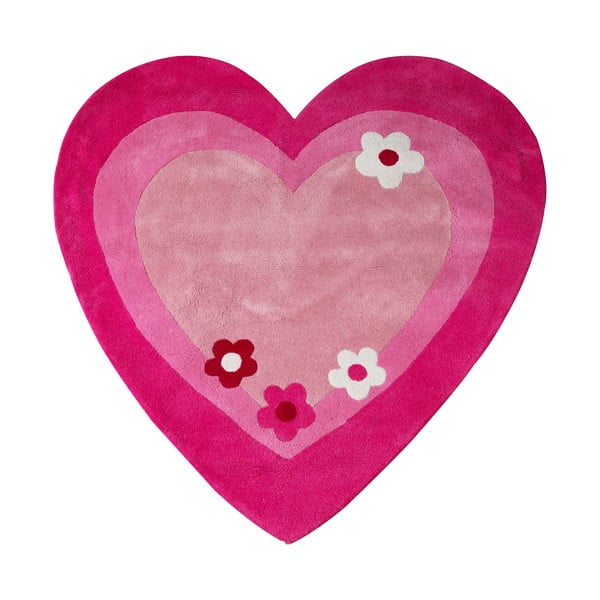 Rózsaszín gyerek szőnyeg 100x100 cm Love Heart – Premier Housewares