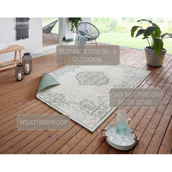 Cebu zöld-krémszínű kültéri szőnyeg, 120 x 170 cm - NORTHRUGS-image-4