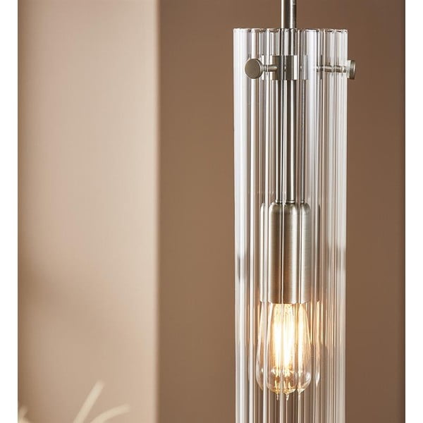 Ezüstszínű függőlámpa üveg búrával Tubo – Markslöjd-image-3