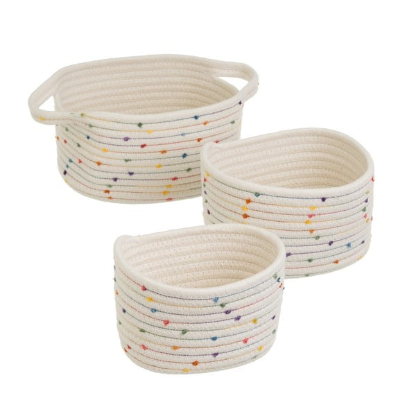 Textil tárolókosár szett 3 db-os 30x18x14 cm – Casa Selección