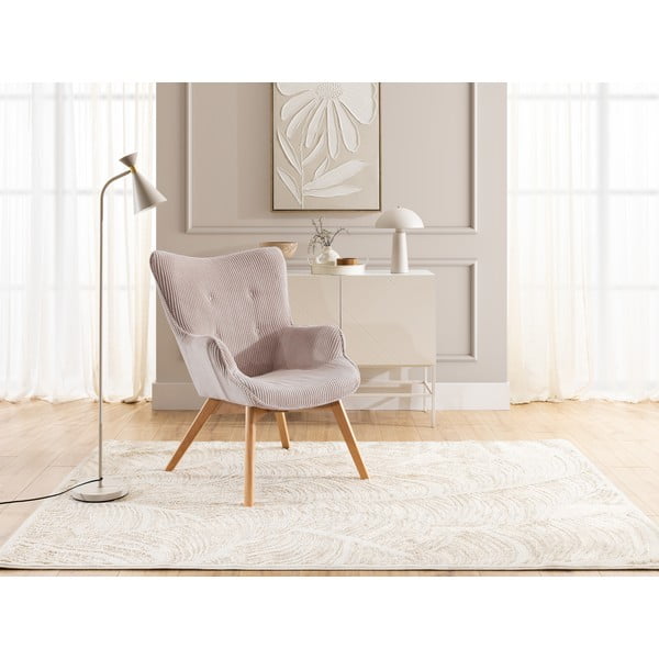 Világos rózsaszín kordbársony fotel Niko – Ropez-image-4