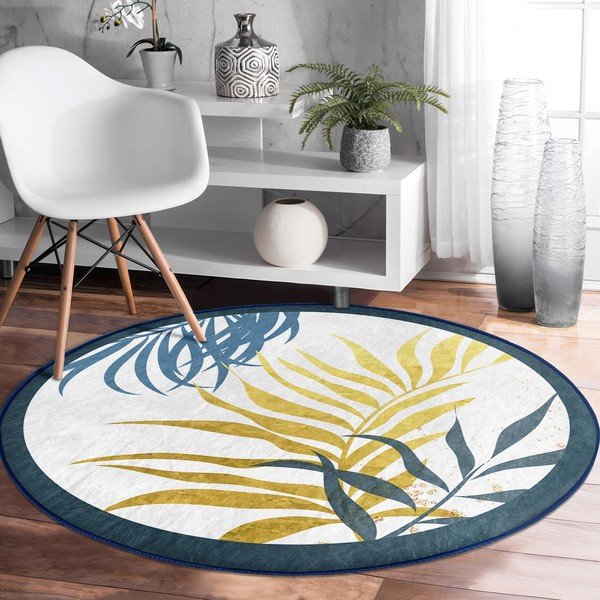 Mosható-robotporszívóval tisztítható kerek szőnyeg ø 120 cm Comfort – Mila Home-image-3