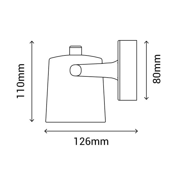 Ibai fekete falilámpa, magasság 11 cm - SULION-image-3
