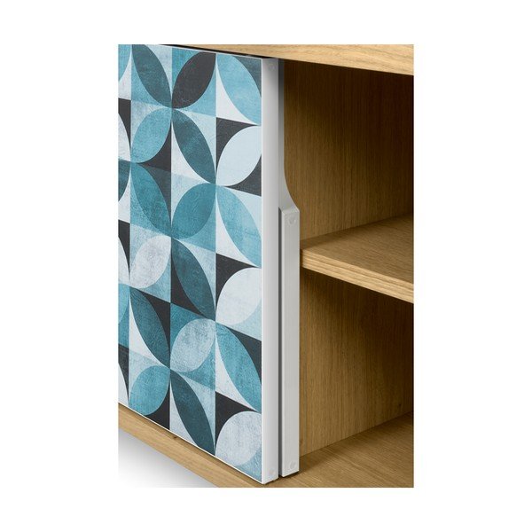 Dann Morocco kisméretű tölgyfa TV-állvány fém lábakkal - TemaHome-image-4