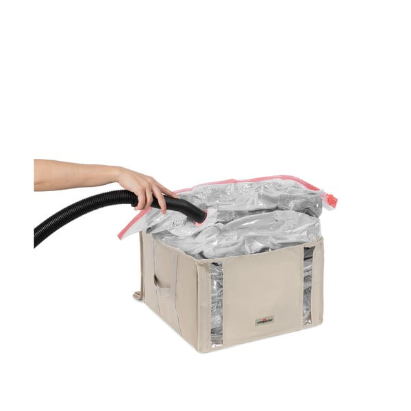 Vákuumos textil ruhatároló doboz 42x40x25 cm Life – Compactor-image-3