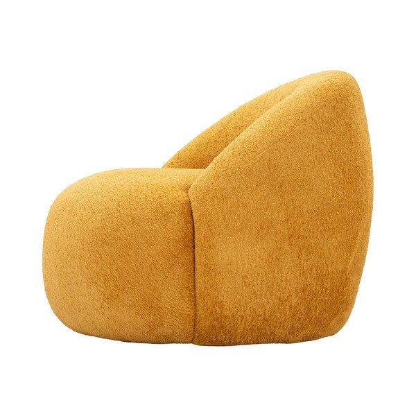 Mustársárga buklé fotel Ginerva – Mauro Ferretti-image-4
