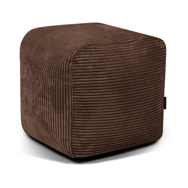 Sötétbarna kordbársony babzsákfotel Plus 50 Lounge – SLOWDOWN