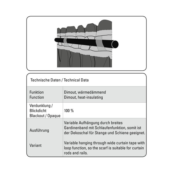Bézs jacquard sötétítő-termo függöny 140x245 cm Ornament – Sehlbach-image-2