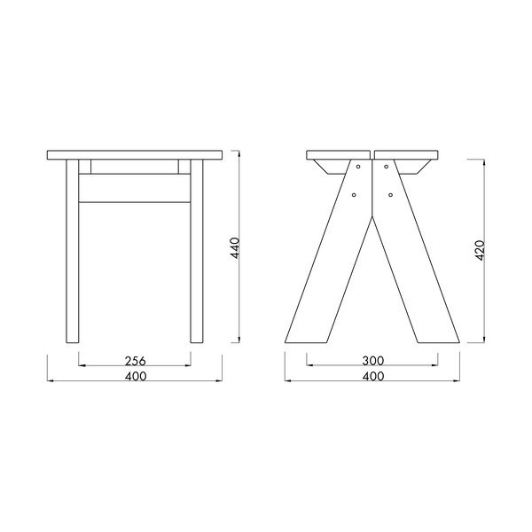 Sötétbarna tömörfa kerti szék Navo – noo.ma-image-4