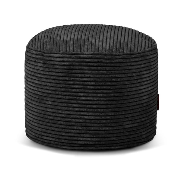 Fekete kordbársony babzsákfotel Mini – SLOWDOWN