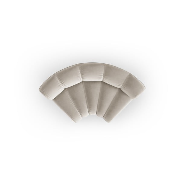 Krémszínű bársony kanapé modul (variálható sarok) Lupine – Micadoni -image-2