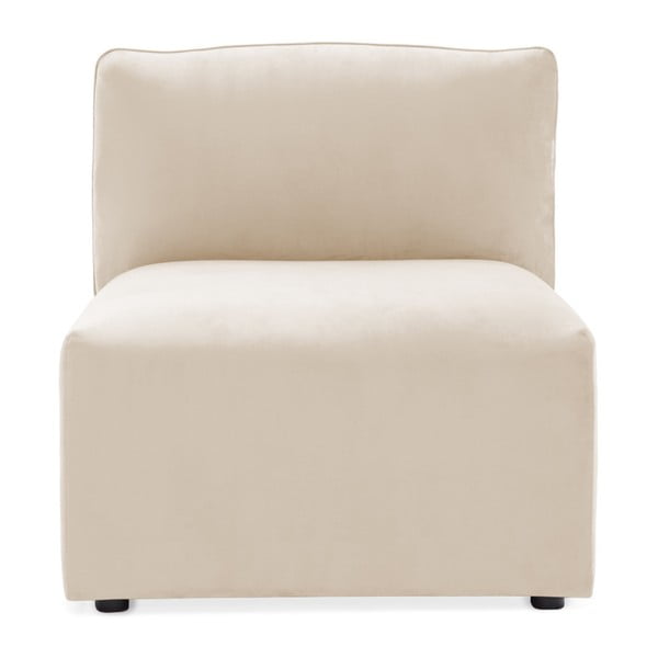 Velvet Cube szürkés krémszínű kanapé, középső elem - Vivonita