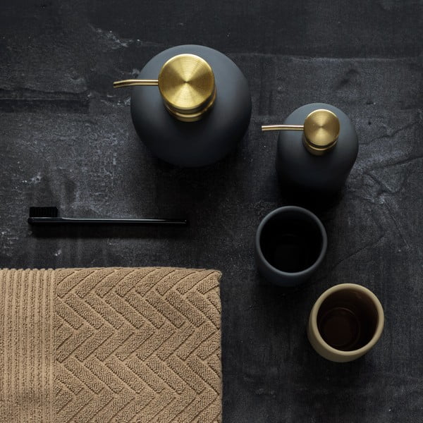 Antracitszürke kerámia fogkefetartó pohár Lotus – Mette Ditmer Denmark-image-3