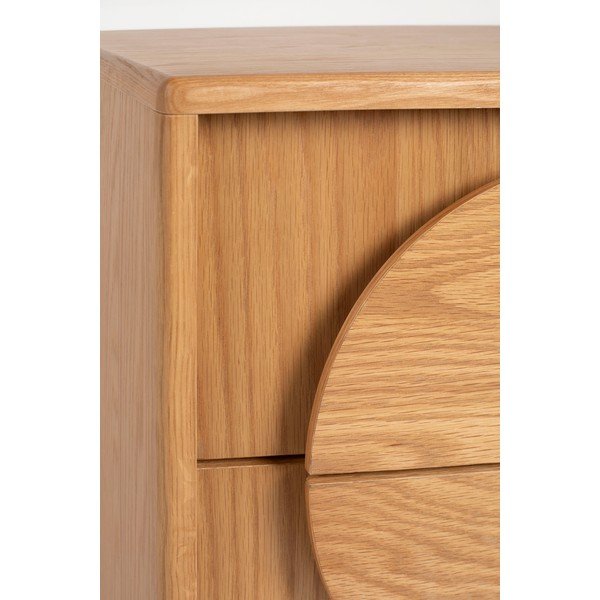 Natúr színű éjjeliszekrény tölgyfa dekorral Groove – Zuiver-image-4