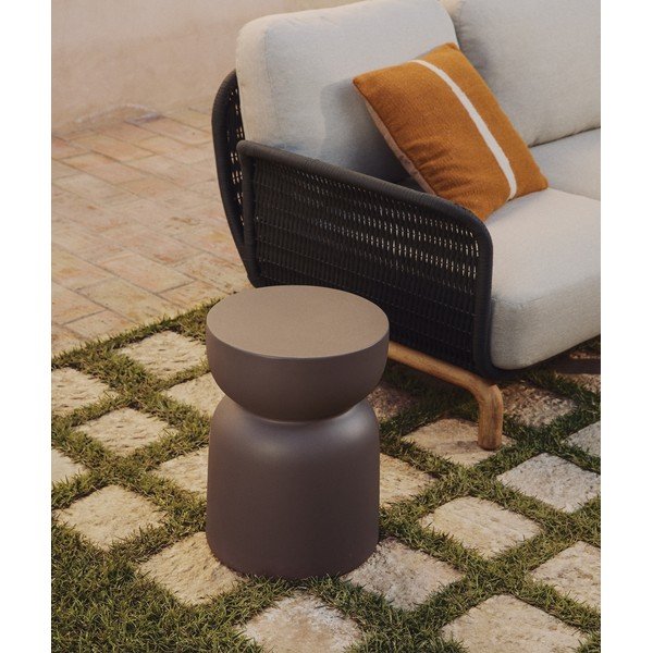 Beton kerek kerti kisasztal ø 32 cm Garbet – Kave Home-image-1