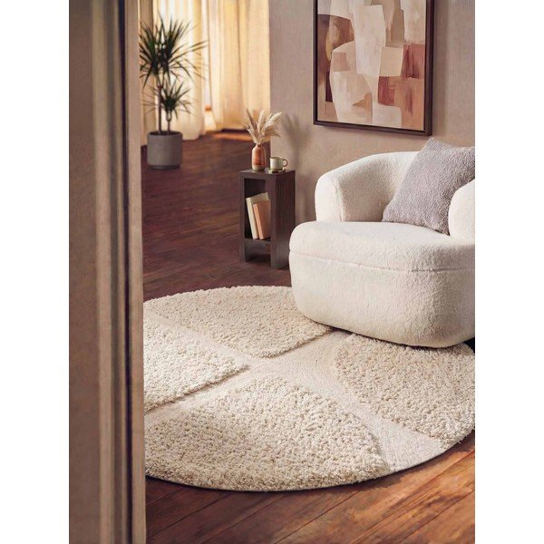 Krémszínű kézi szövésű kerek szőnyeg ø 160 cm Lambeth Jasper – Ted Baker-image-1